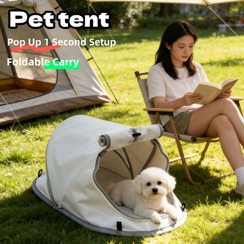 Outdoor Camping Dog Fence - Portable Pop Up Dog Tent Sun