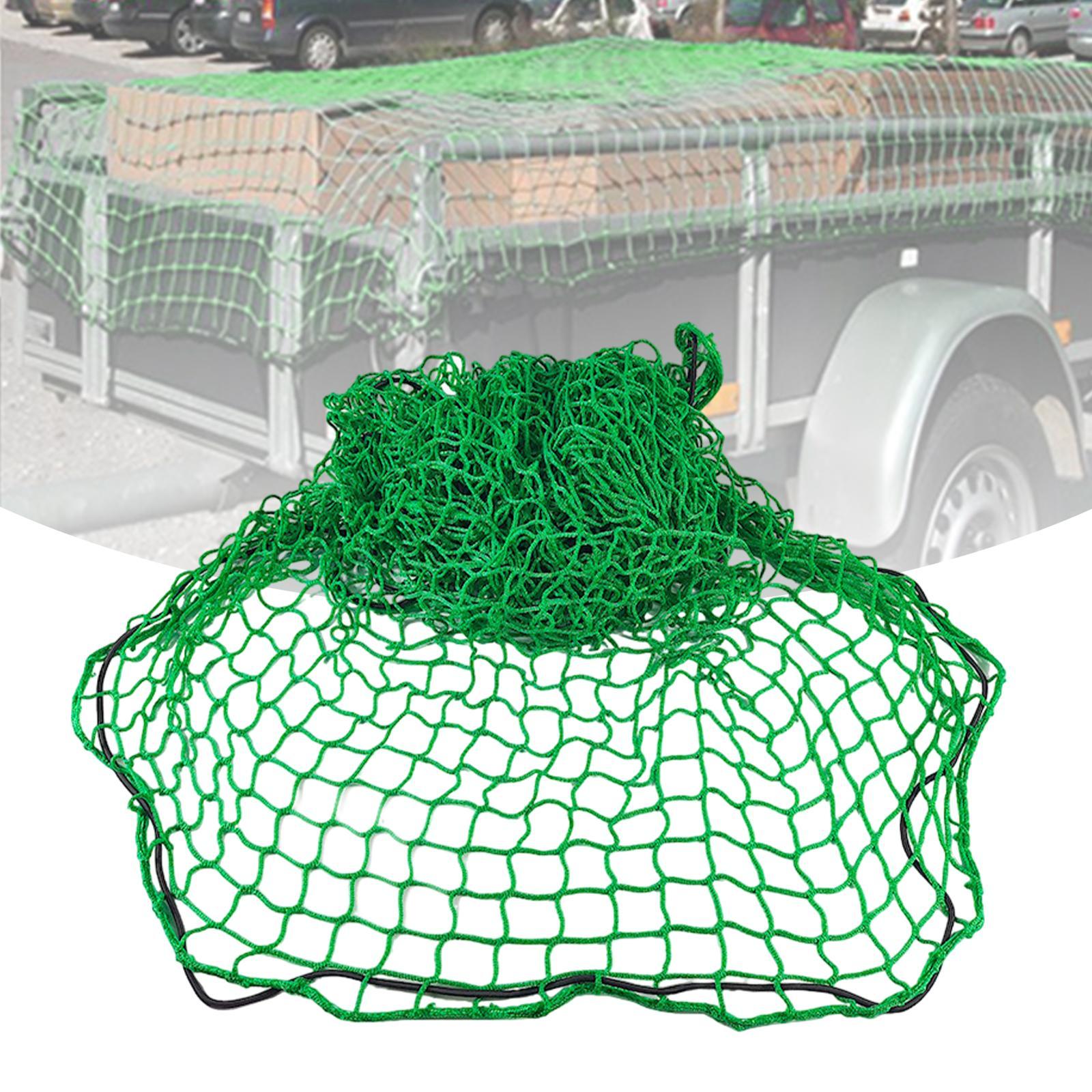 Outdoor Camping Vehicle - Durable Nylon Trailer Cargo Net Green