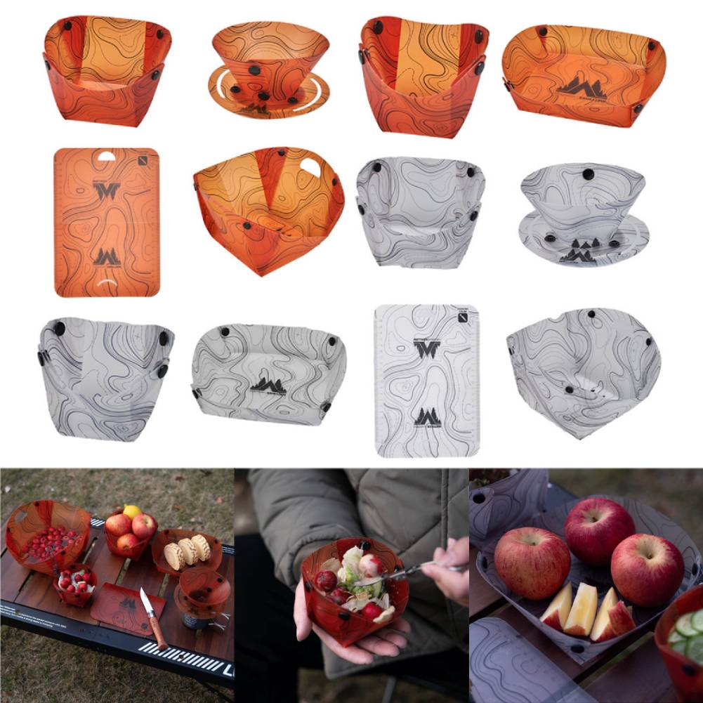 Camp Cooking Set - Outdoor Lightweight Folding Tableware Portable Bowl
