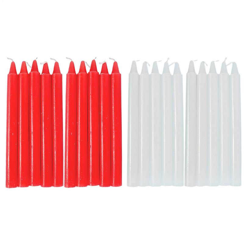 Glow Sticks Survival - Taper Candles 10X Natural Wax Unscented