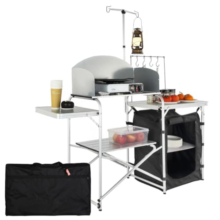 Outdoor Camping Kitchen Table - Camping Kitchen Table, Folding Outdoor Cooking