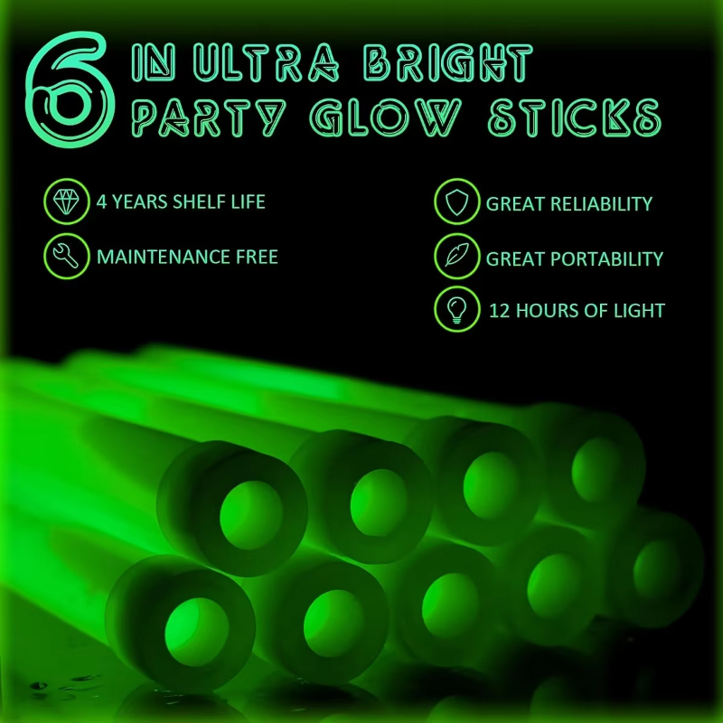 Glow Sticks Survival - 6-12PCS LED Glow Stick with Hook