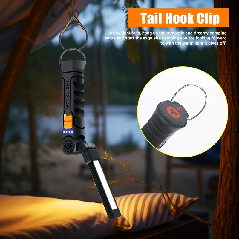 Camping Lantern - Portable COB LED Rechargeable Work Light