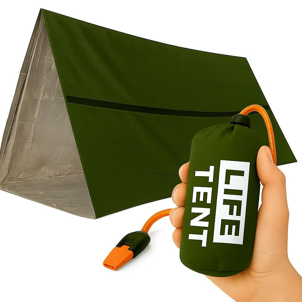 Outdoor Camping Gazebo - 2-Person Emergency Tent Waterproof Camping Travel