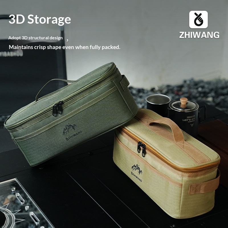 Outdoor Camping Uk - Portable Multifunctional Camping Tableware Storage Bag,