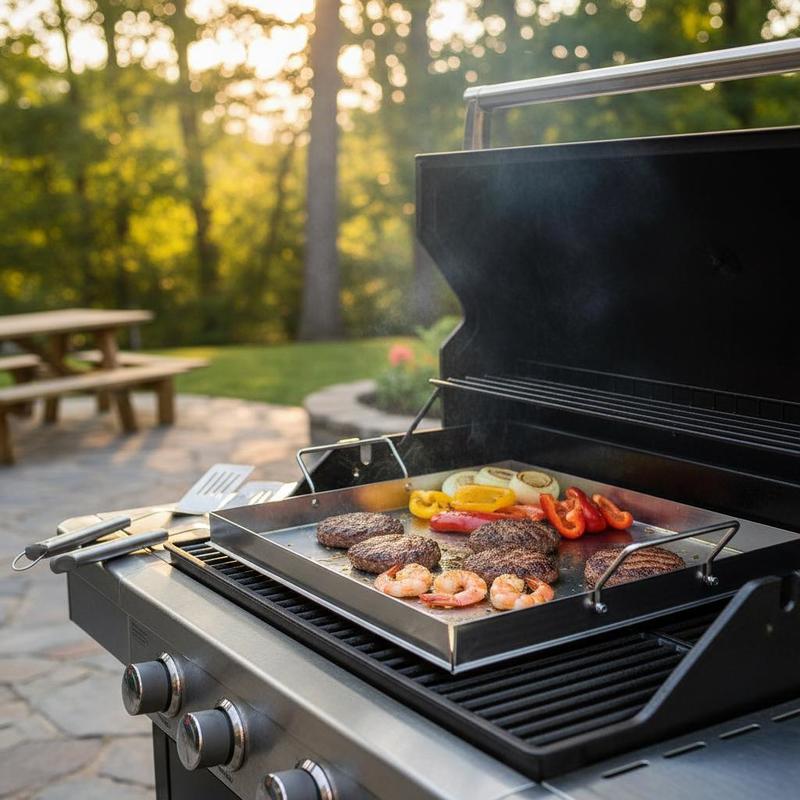 Camp Cooking Set - Universal Flat Top Griddle 18x16 Inch