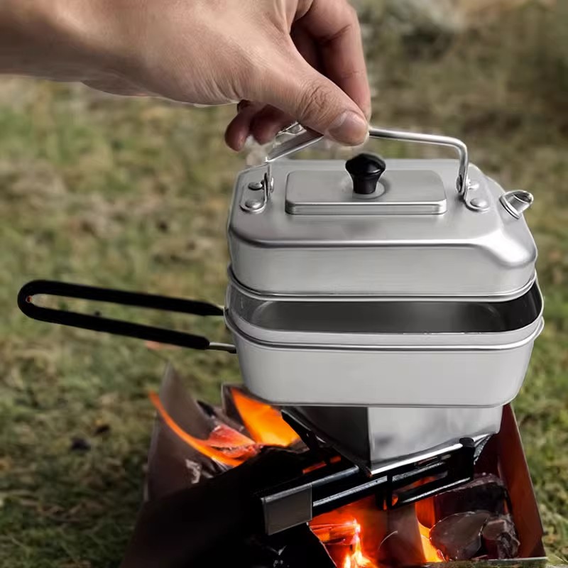 Outdoor Camping Kitchen Table - Ultralight Portable Picnic Camping Tourist Kettle