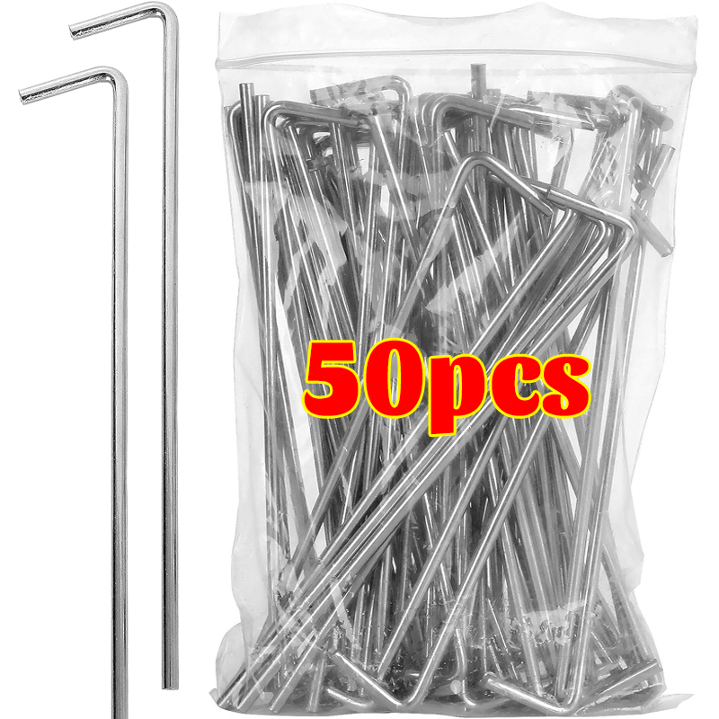 Outdoor Camping Gazebo - Heavy Duty Metal Tent Stakes Pegs