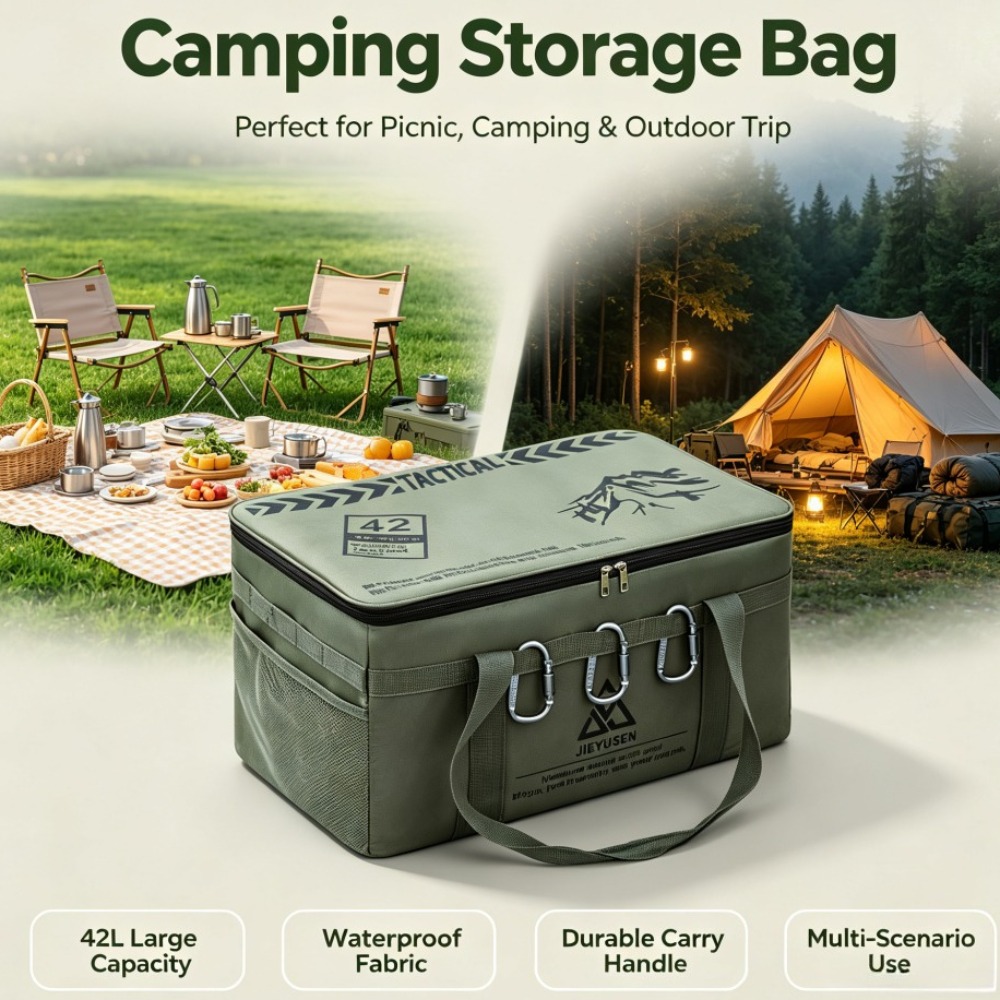 Outdoor Camping Uk - 30/42L Foldable Portable Outdoor Picnic Tableware