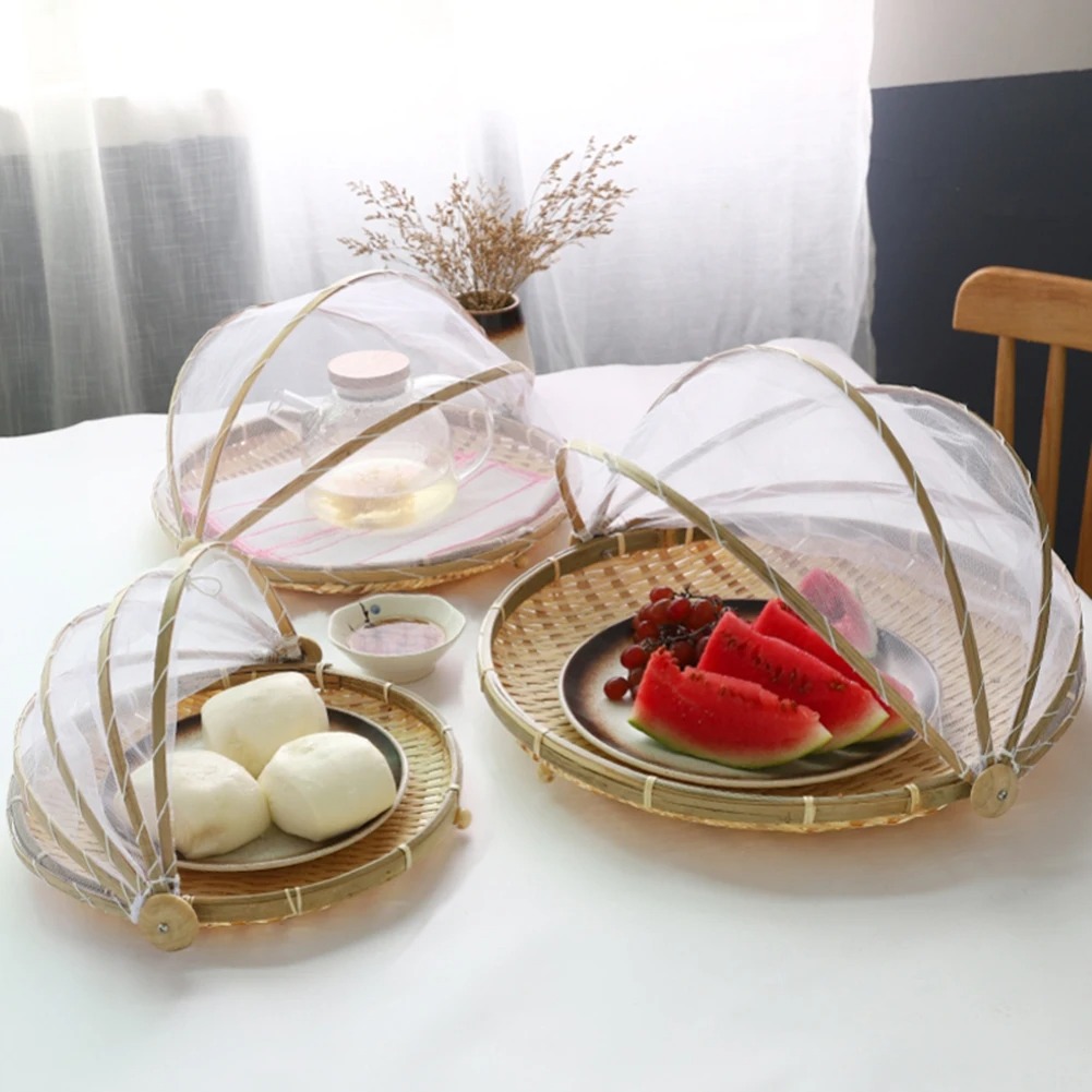 Outdoor Camping Mosquito Net - Bamboo Woven Basket Anti-Mosquito Net Fruit