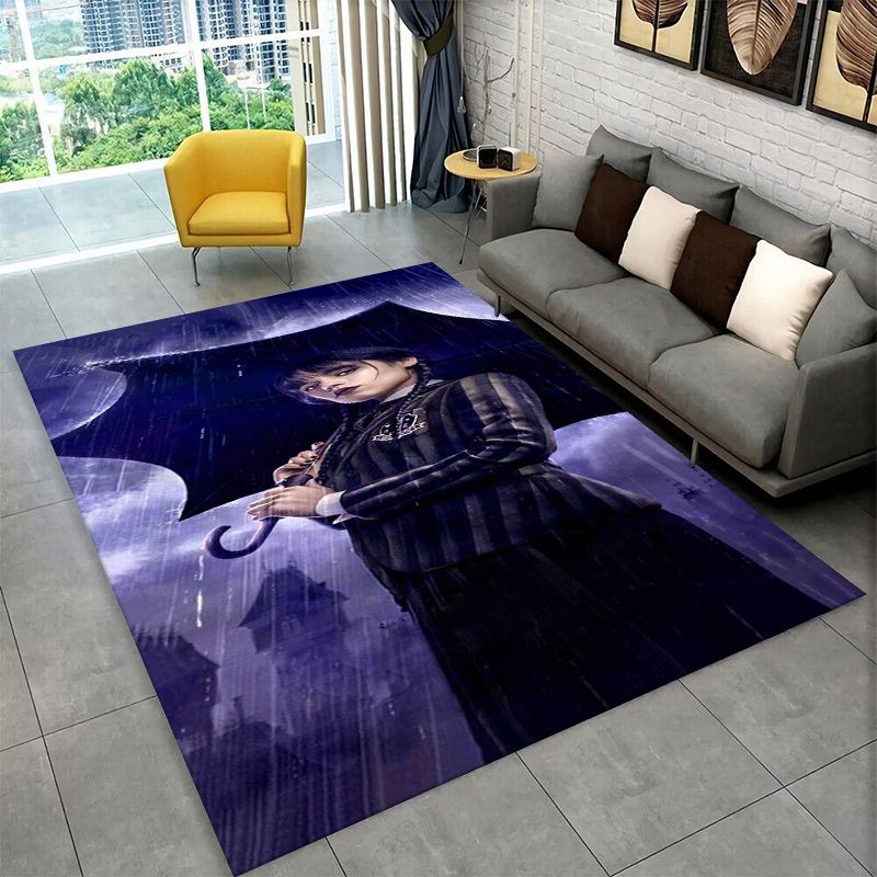 Outdoor Camping Tv - Classic W-Wednesday TV Non-Slip Area Rug