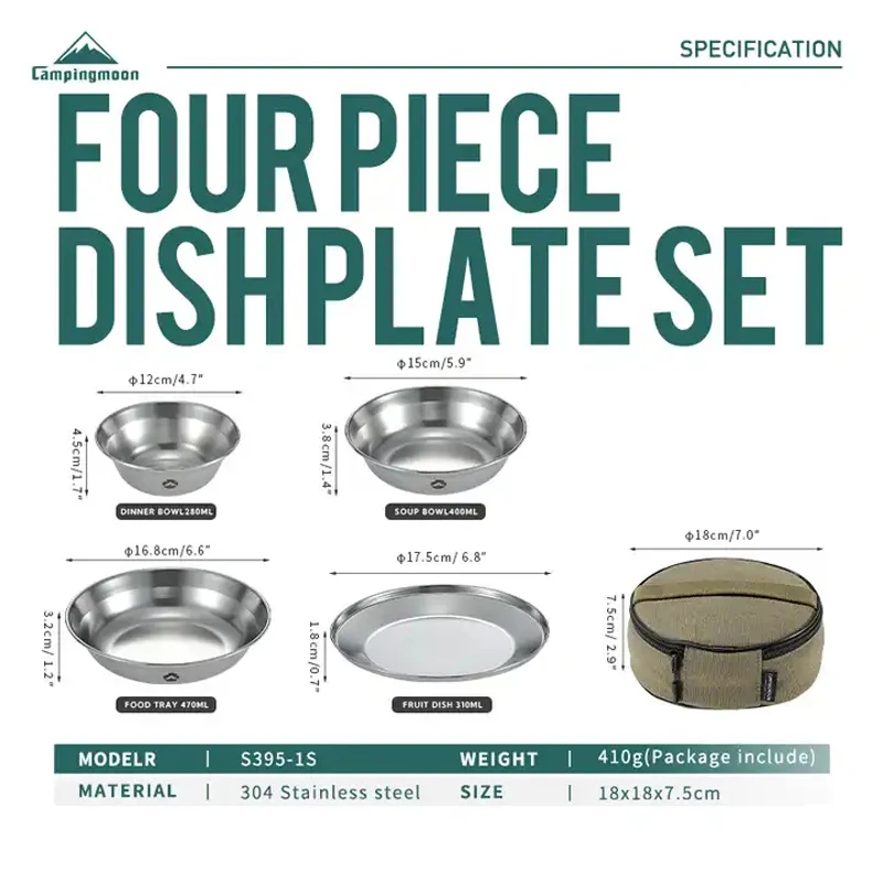 Outdoor Camping Korea - CAMPINGMOON Stainless Steel 304 Bowl Plate