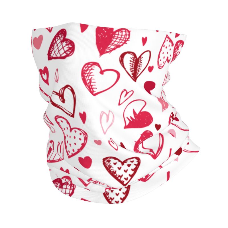 Outdoor Camping Youtube - Pink Red Love Hearts Bandana Neck