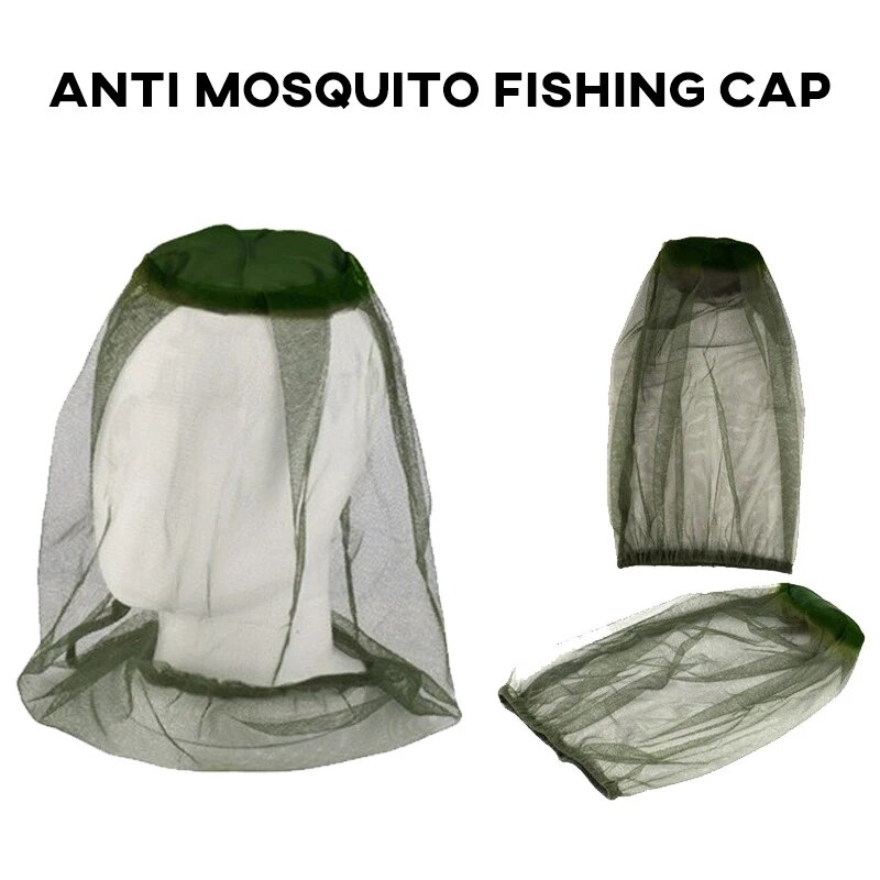 Outdoor Camping Mosquito Net - Anti Mosquito Fishing Cap 1pc Breathable