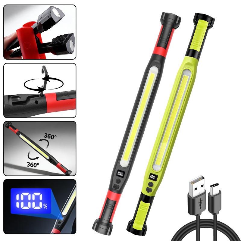 Outdoor Camping Lamp - COB Work Light Type‑C Rechargeable Magnetic