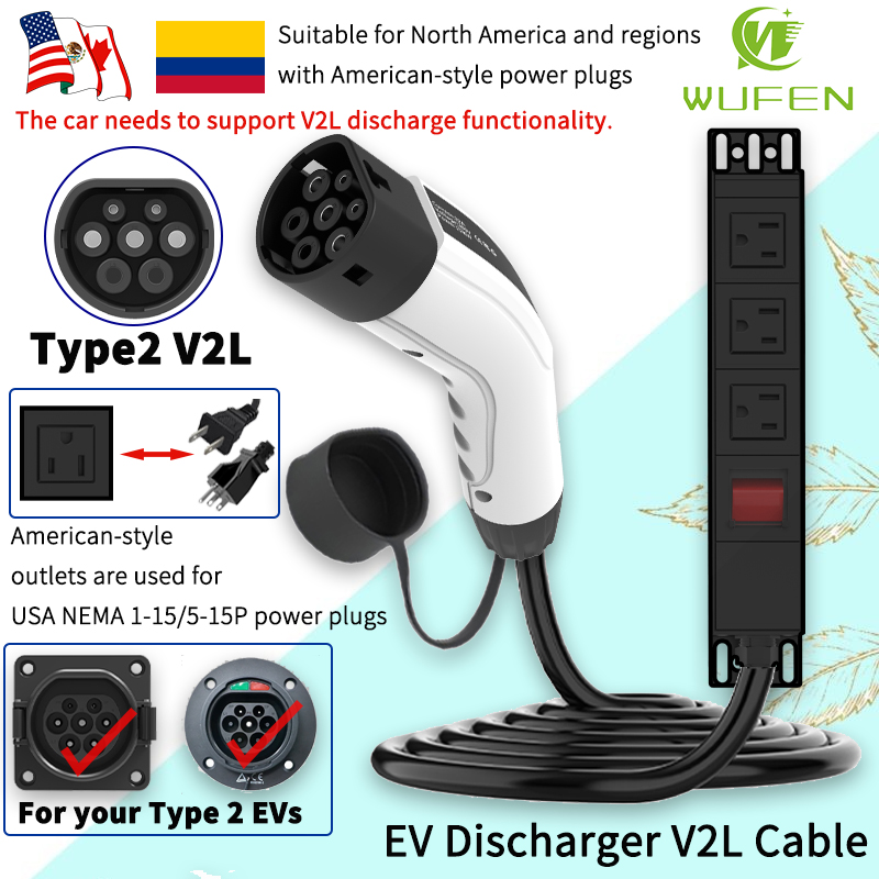 Outdoor Camping Vehicle - WUFEN Portable Type 2 V2L Cable
