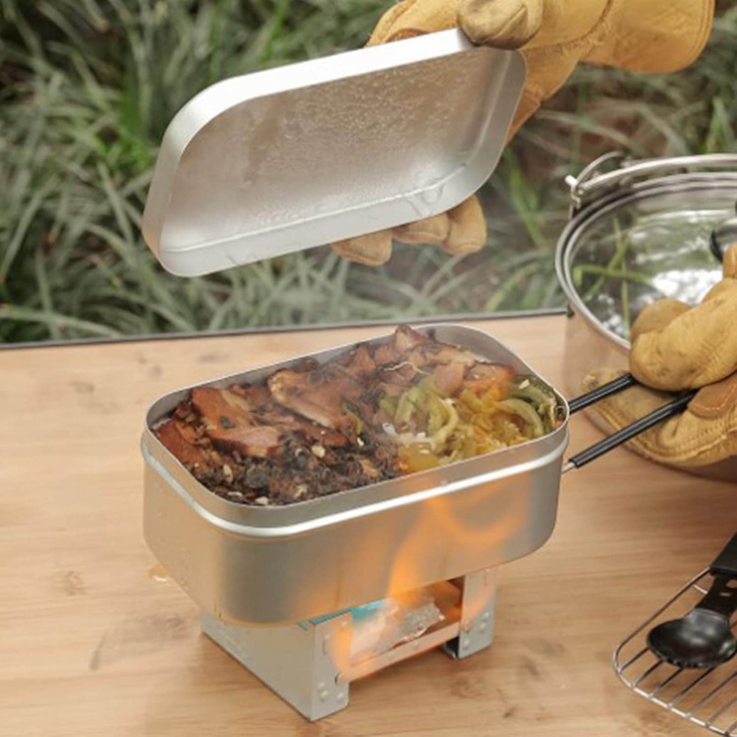 Outdoor Camping Uk - Foldable Bento Box Handle, Lunch Container