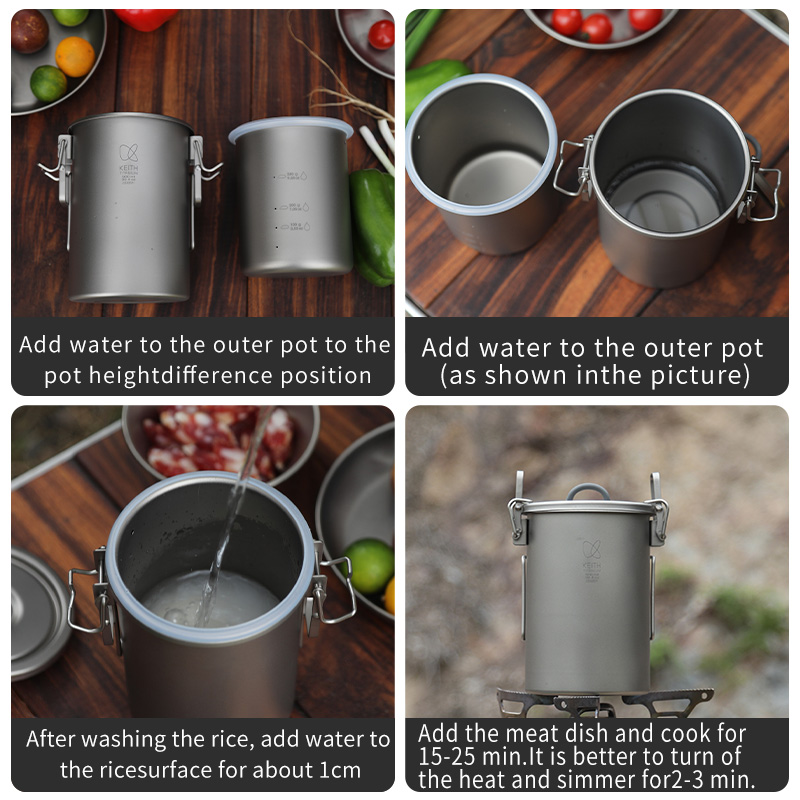 KEITH Pure Titanium Rice Cooke - Camp Cooking Set recension och pris