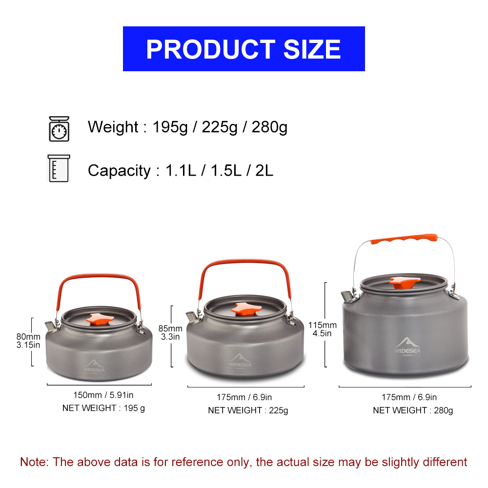 Widesea 1.1L 2L1.5L Camping Wa - Outdoor Camping Uk recension och pris