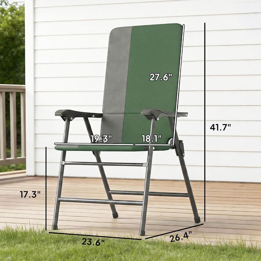 Padded High Back Armrests Outd - Outdoor Camping Decke recension och pris