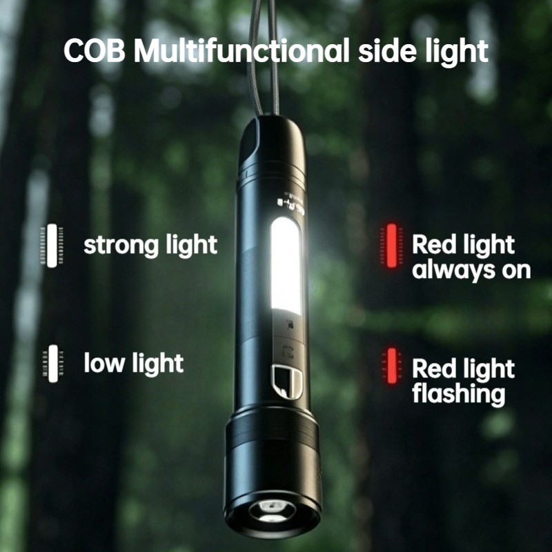 Multi Functional LED Flashligh - Outdoor Camping Hiking recension och pris