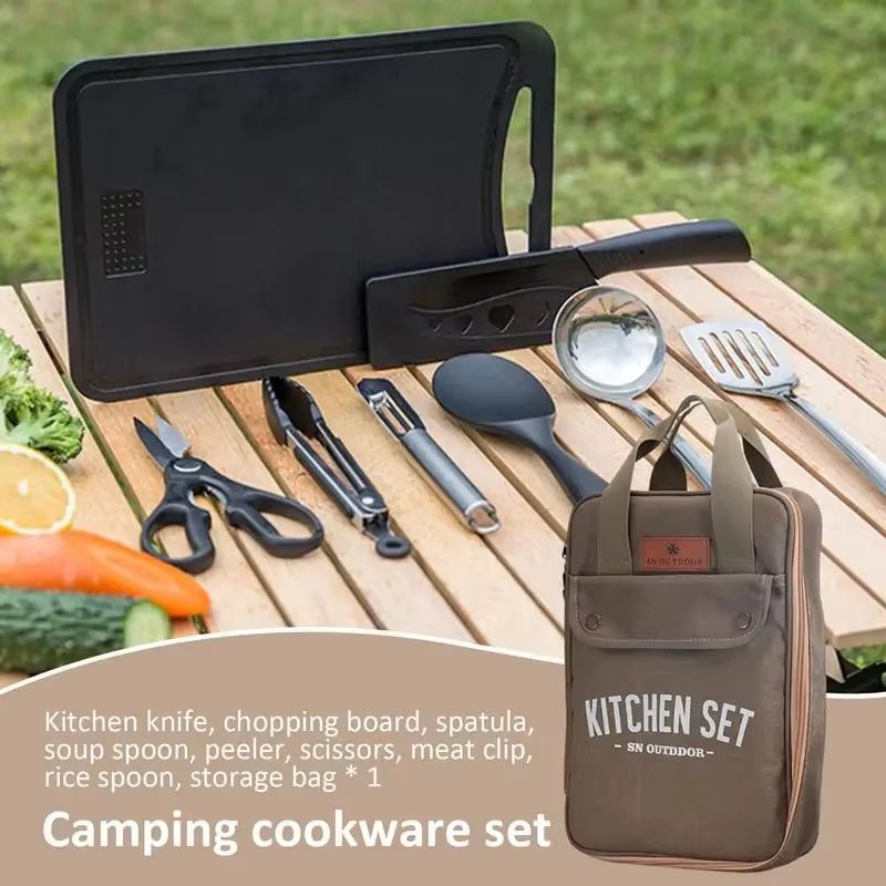 8pcs Camping Kitchen Cookware  - Outdoor Camping Uk recension och pris