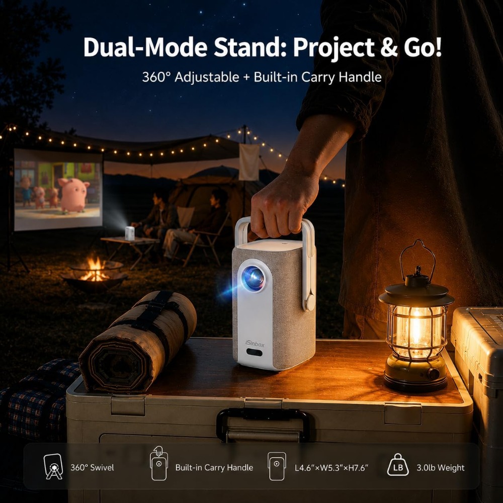 4K Ultra Short Throw Projector - Outdoor Camping Videos recension och pris