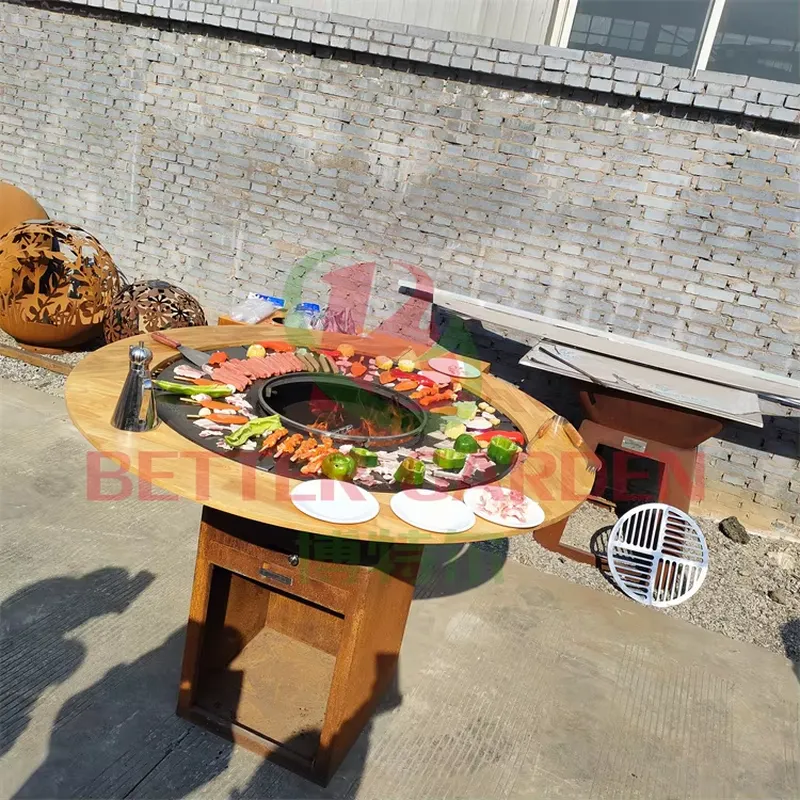 80cm Corten Steel Fire Pit BBQ - Outdoor Camping Oven recension och pris
