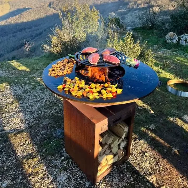 80cm Corten Steel Fire Pit BBQ - Outdoor Camping Oven recension och pris