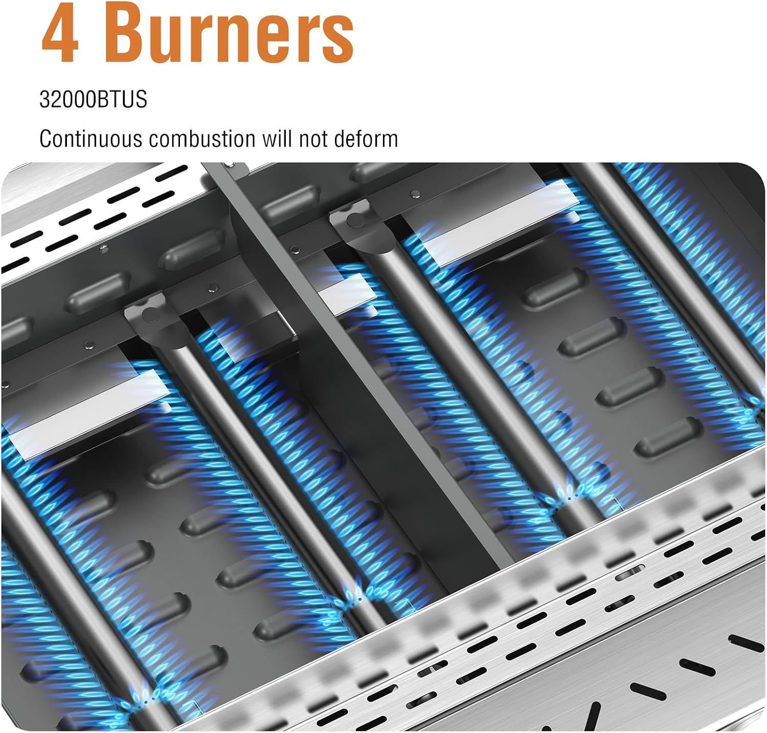 Portable 4 Burner Stainless St - Outdoor Camping Grill recension och pris