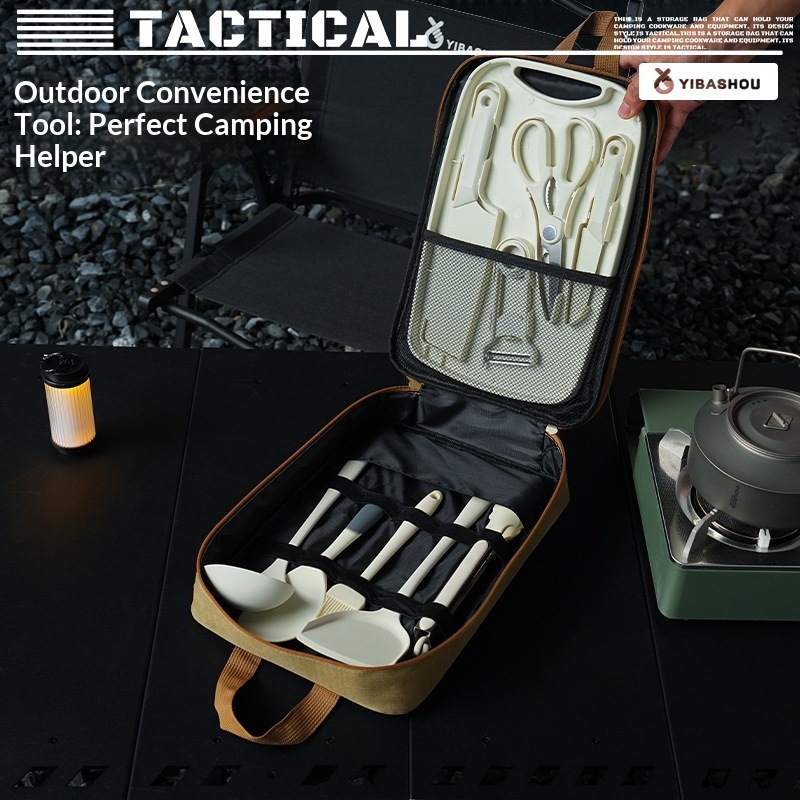 Portable 9Pcs Camping Kitchenw - Outdoor Camping Kitchen Table recension och pris
