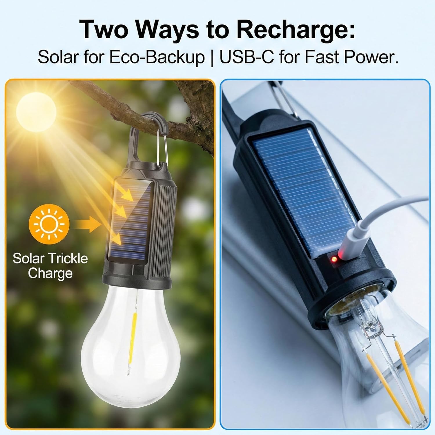Solar LED Camping Lights Type- - Outdoor Camping Gazebo recension och pris