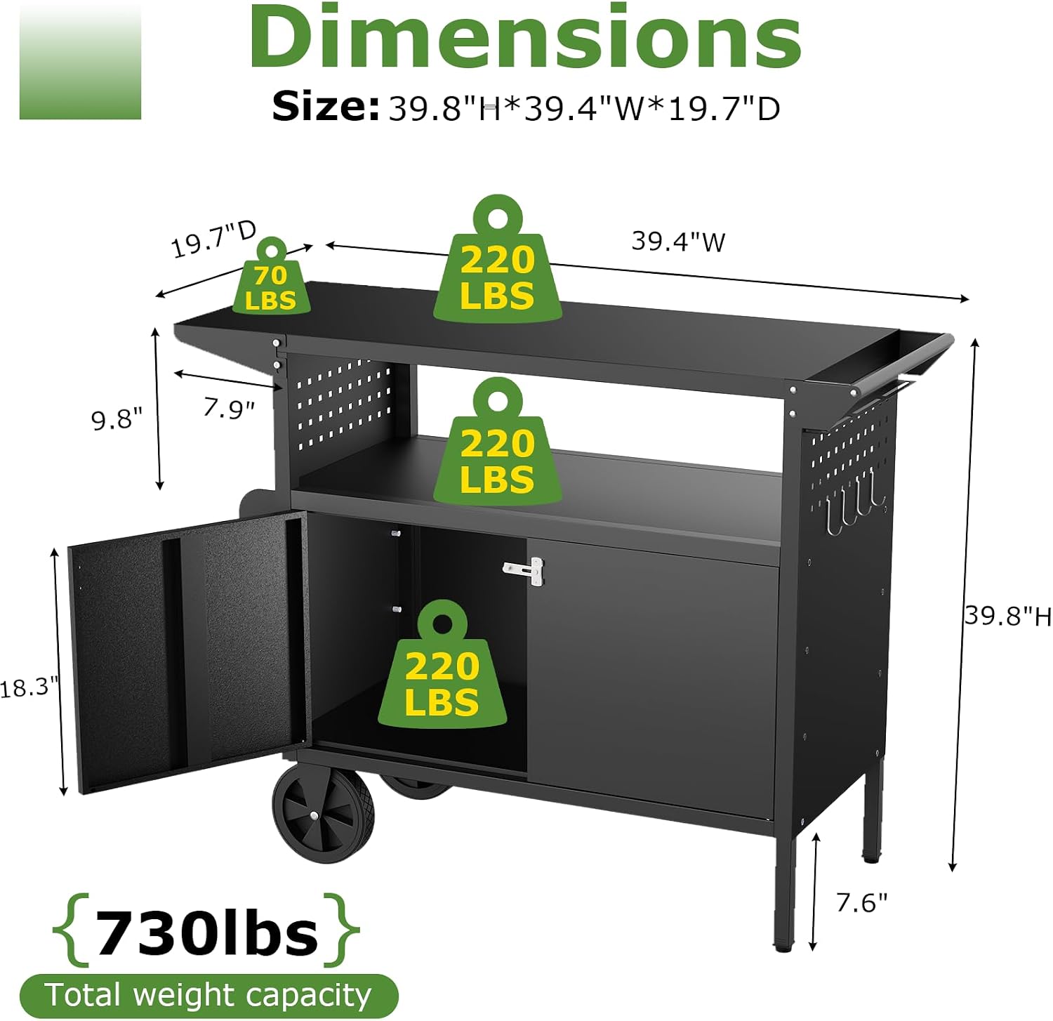 Outdoor Grill Cart Table With  - Outdoor Camping Vehicle recension och pris