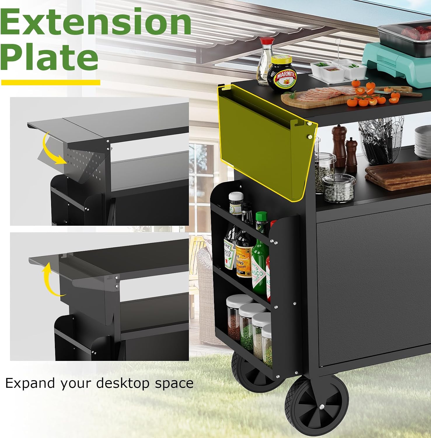 Outdoor Grill Cart Table With  - Outdoor Camping Vehicle recension och pris