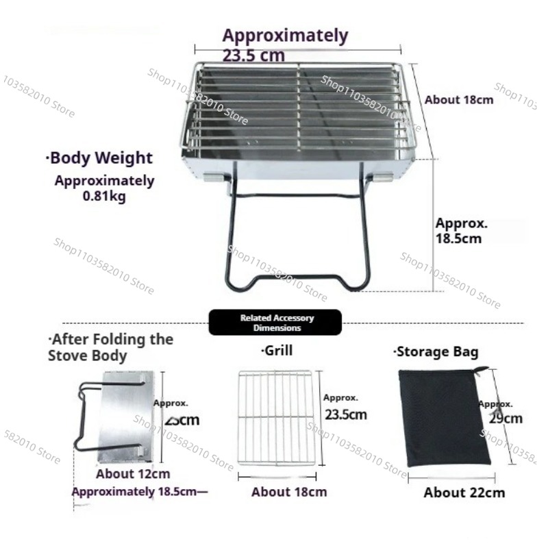Stable Outdoor Camping Flat Ba - Outdoor Camping Grill recension och pris