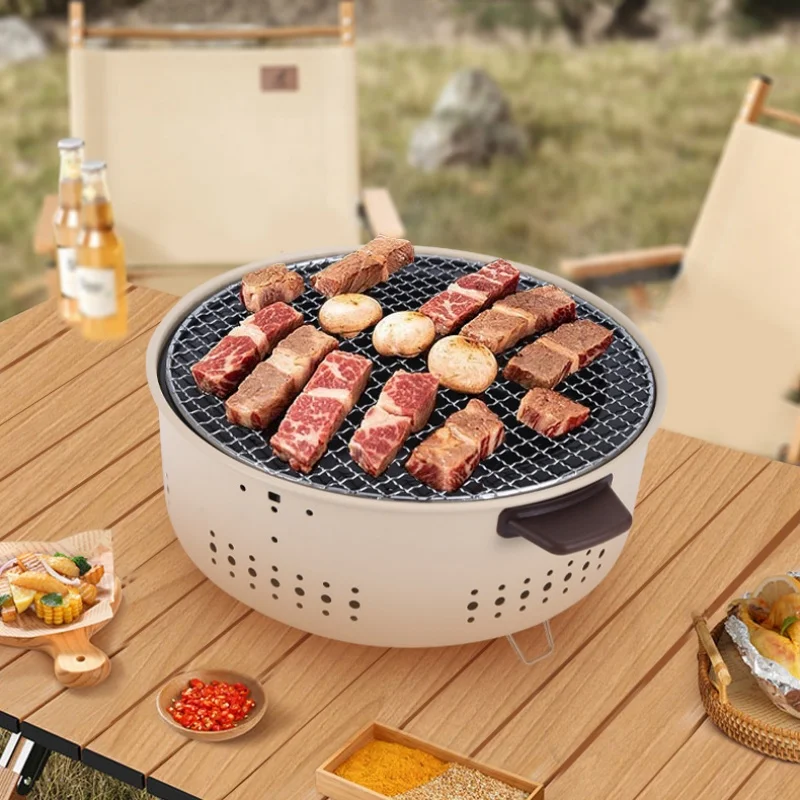Round Barbecue Stove 1/3pcs Po - Outdoor Camping Oven recension och pris
