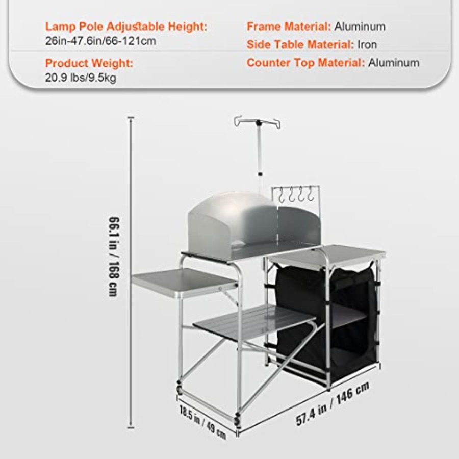 Camping Kitchen Table, Folding - Outdoor Camping Kitchen Table recension och pris