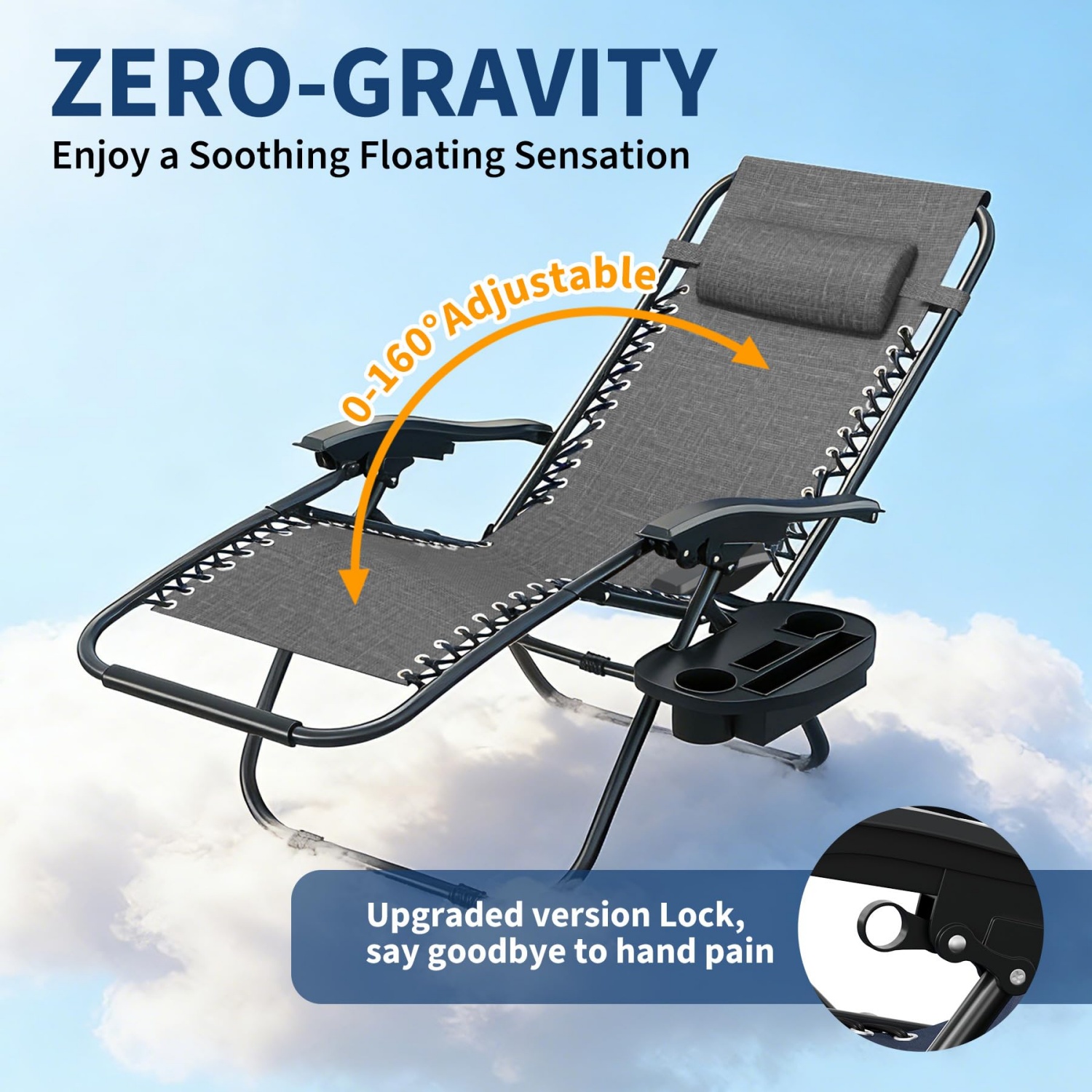 2 Pack Zero Gravity Chair with - Outdoor Camping Decke recension och pris