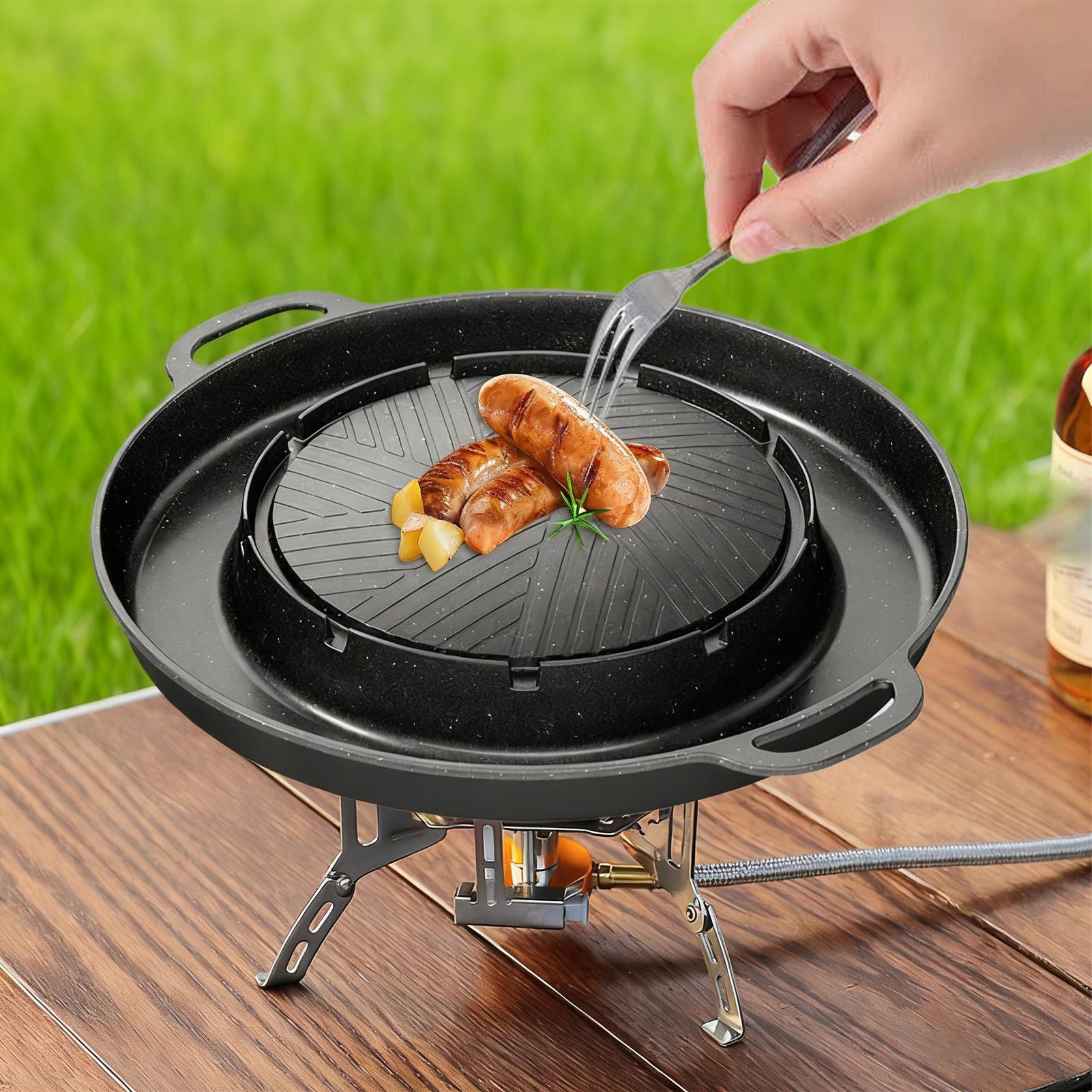 2-in-1 Grill & Hot Pan for Sto - Outdoor Camping Kitchen Table recension och pris