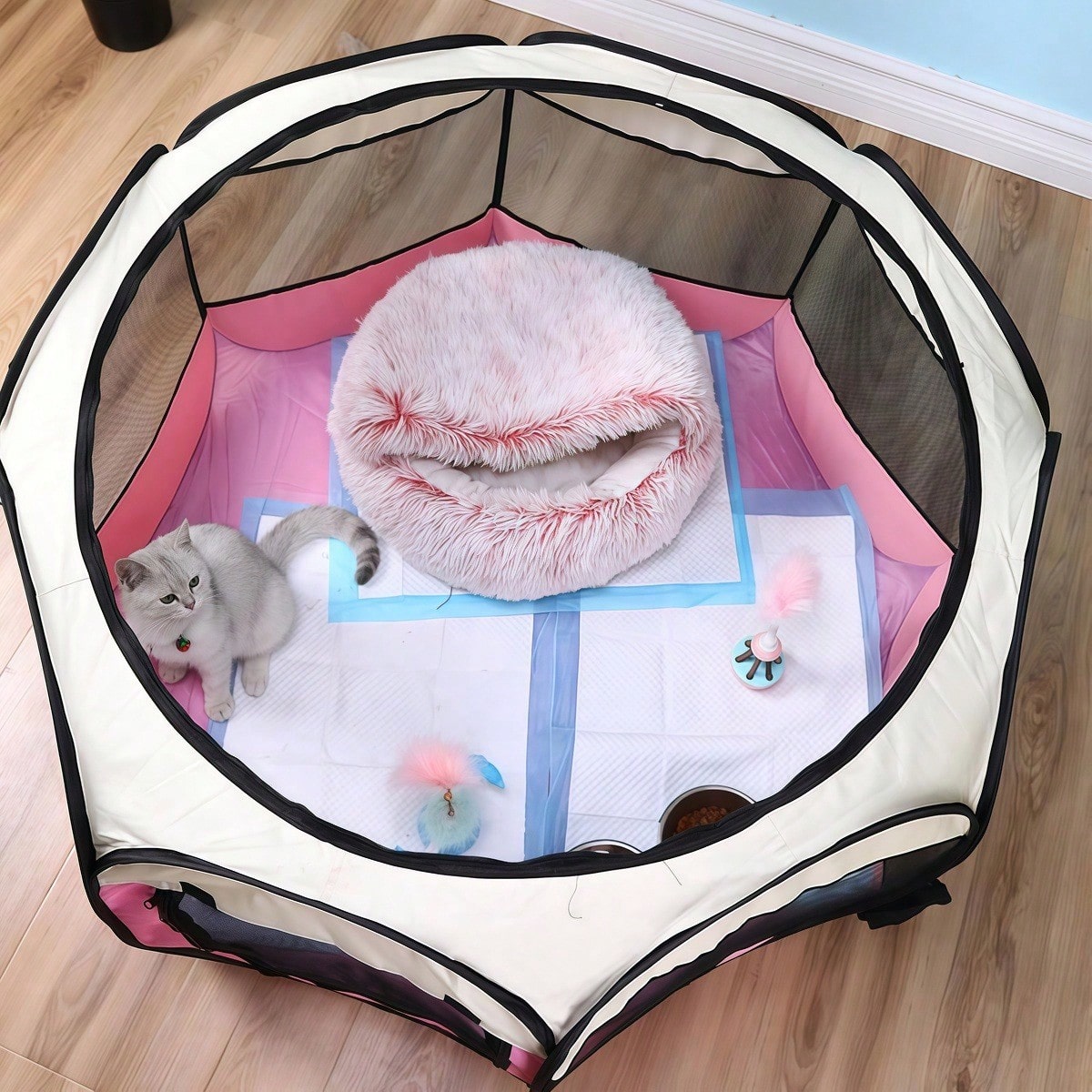 Foldable Octagonal Pet Playpen - Outdoor Camping Dog Fence recension och pris