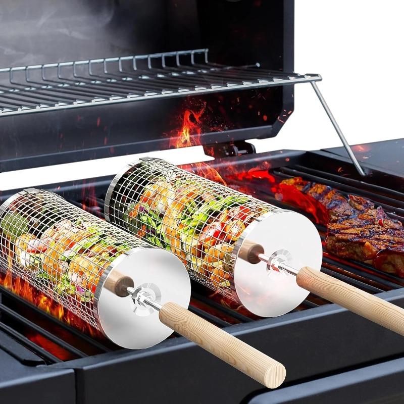 Stainless Steel BBQ Grill Bask - Outdoor Camping Grill recension och pris