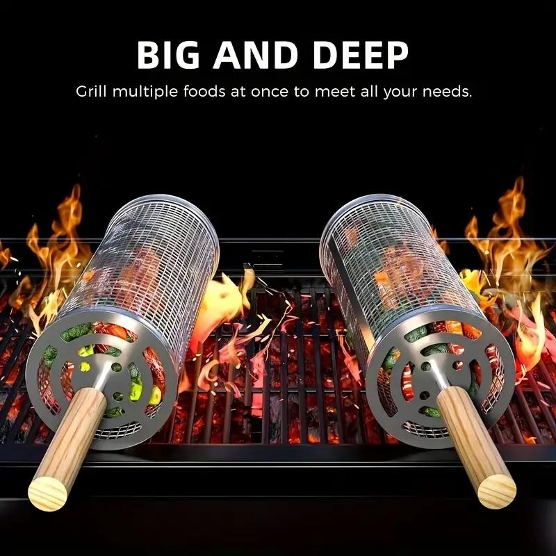 Stainless Steel BBQ Grill Bask - Outdoor Camping Grill recension och pris