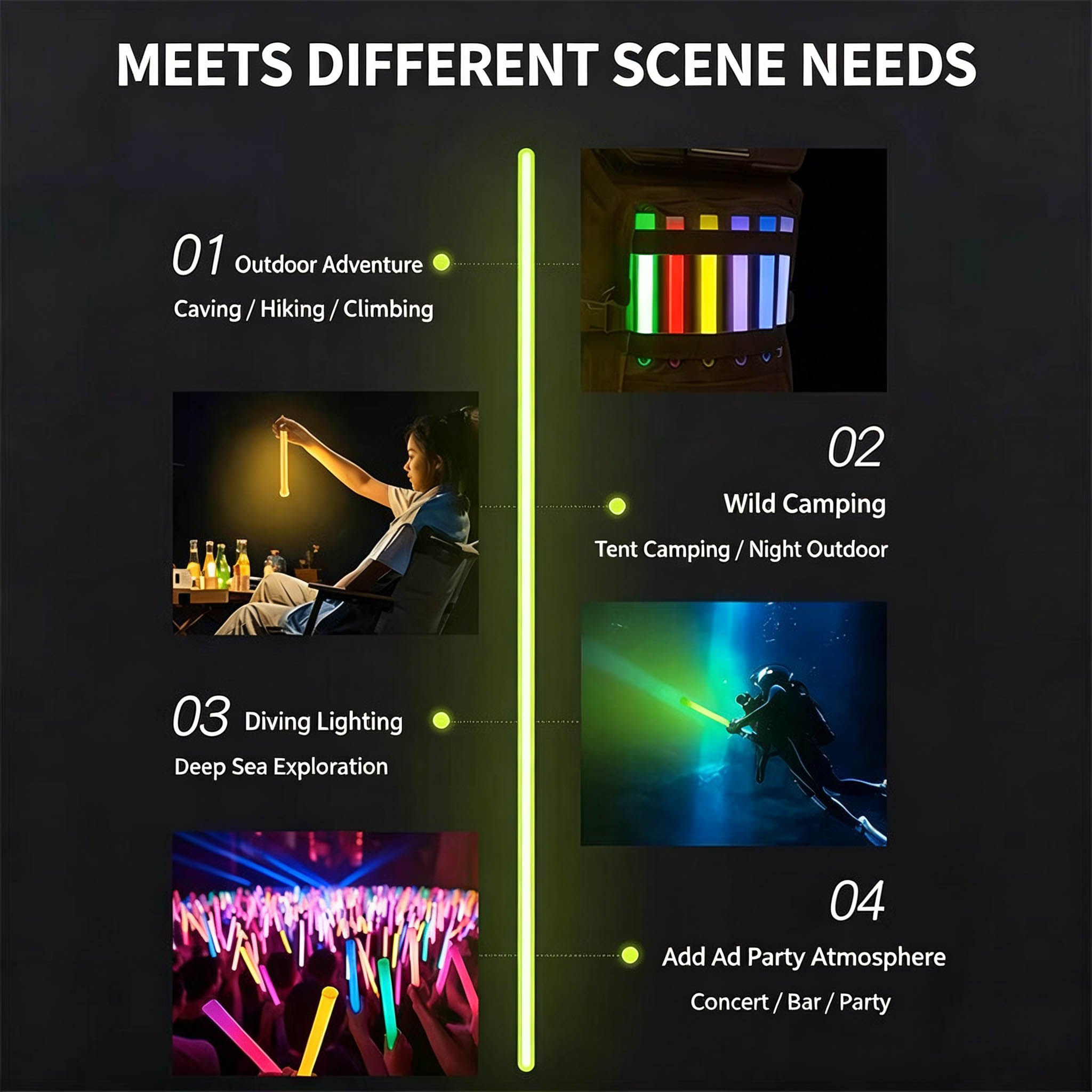 6-Inch Tactical Glow Sticks fo - Glow Sticks Survival recension och pris