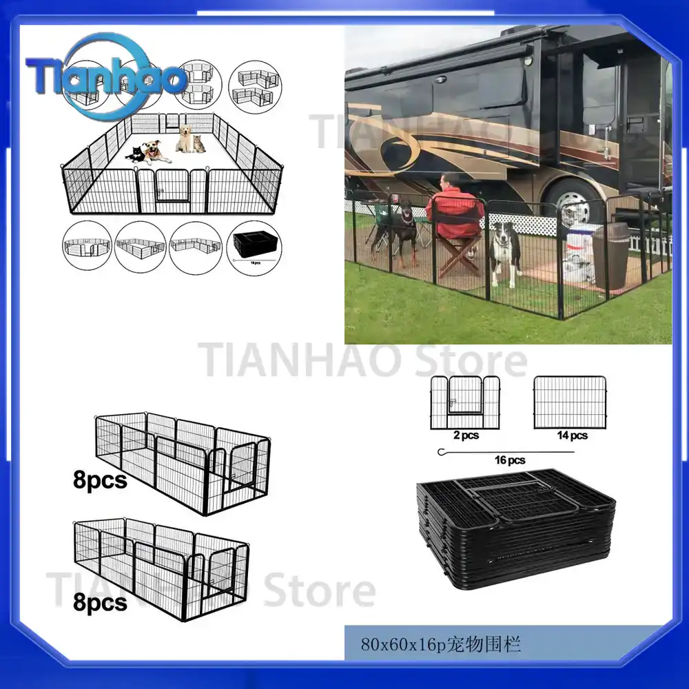 Pet Playpen Fence for Dogs Ind - Outdoor Camping Dog Fence recension och pris
