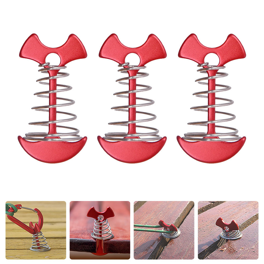 3Pcs Fish Bone Tent Pegs Sprin - Outdoor Camping Decke recension och pris