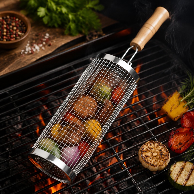 Round Barbecue Grill Basket Se - Outdoor Camping Youtube recension och pris