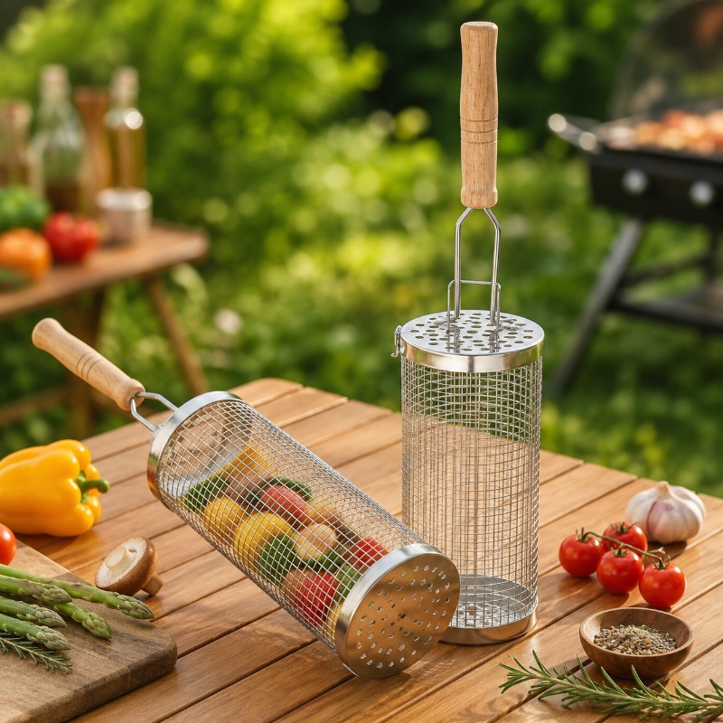 Round Barbecue Grill Basket Se - Outdoor Camping Youtube recension och pris