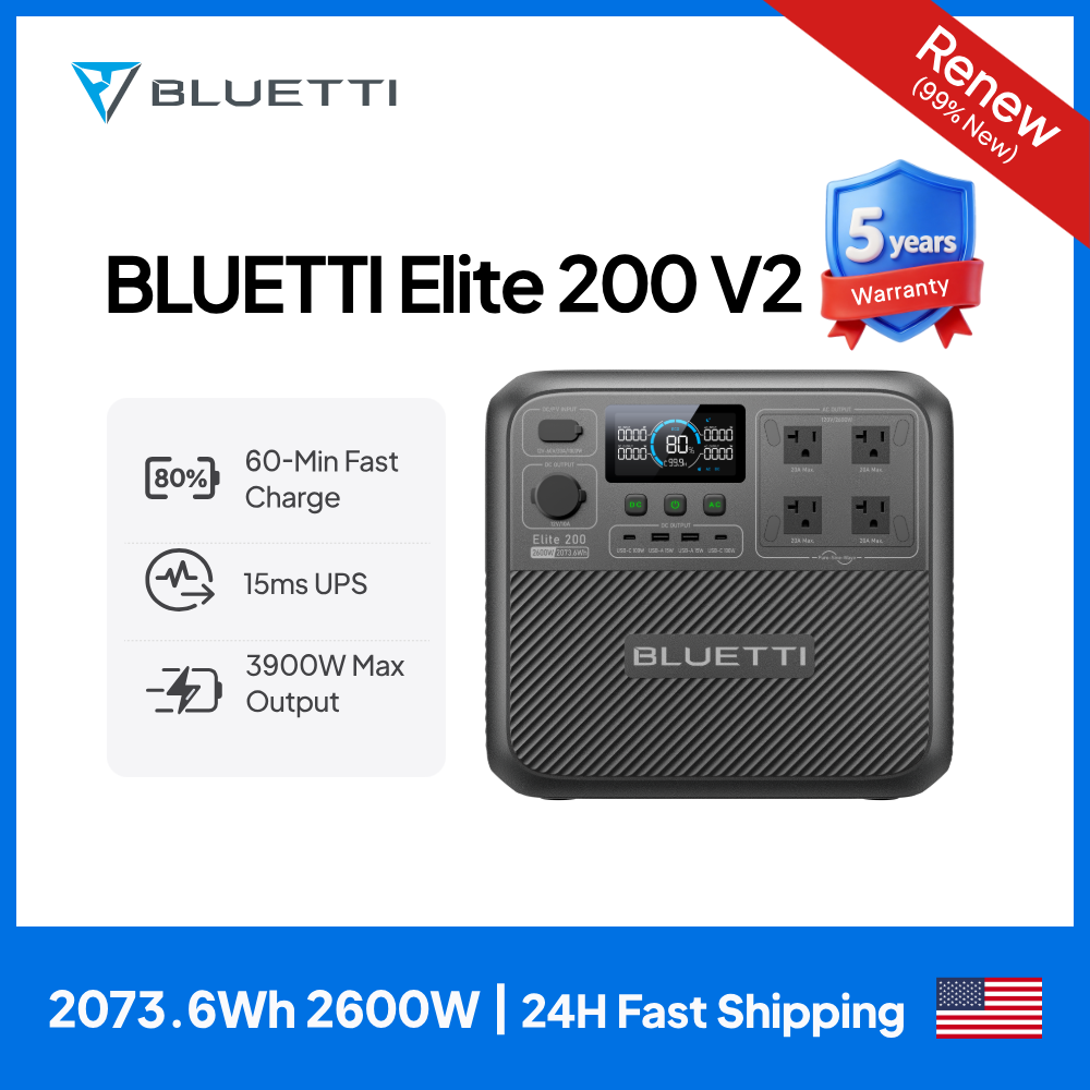 【Renew】BLUETTI Elite 200 V2 Po - Outdoor Camping Oven recension och pris