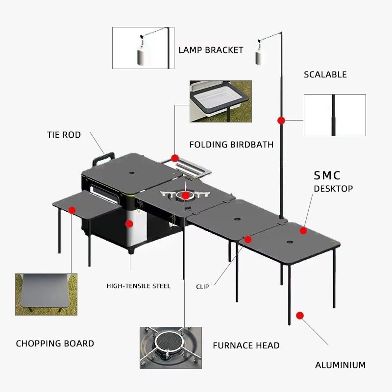 High Quality Outdoor Portable  - Outdoor Camping Kitchen Table recension och pris