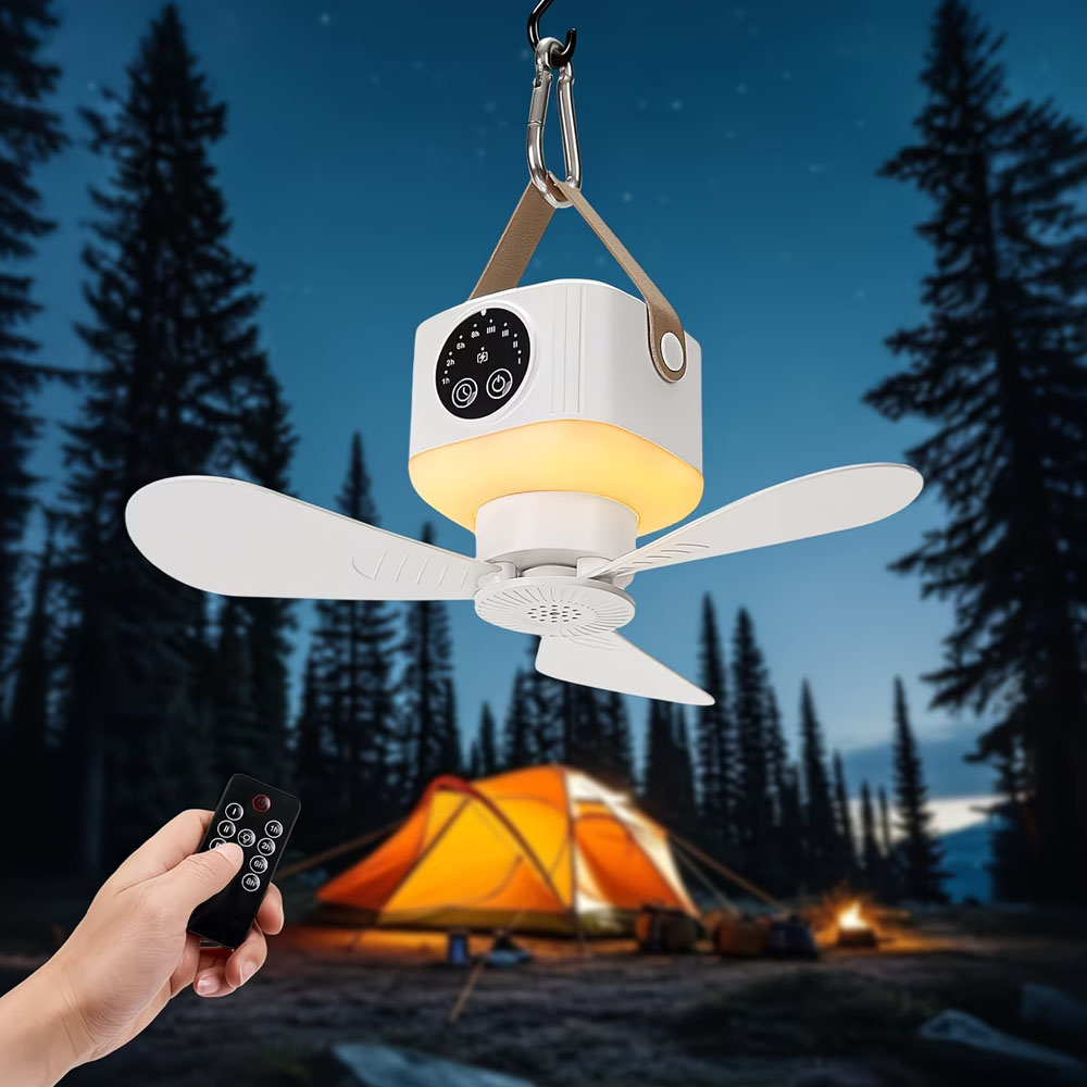 Portable Ceiling Fan with Ligh - Outdoor Camping Gazebo recension och pris